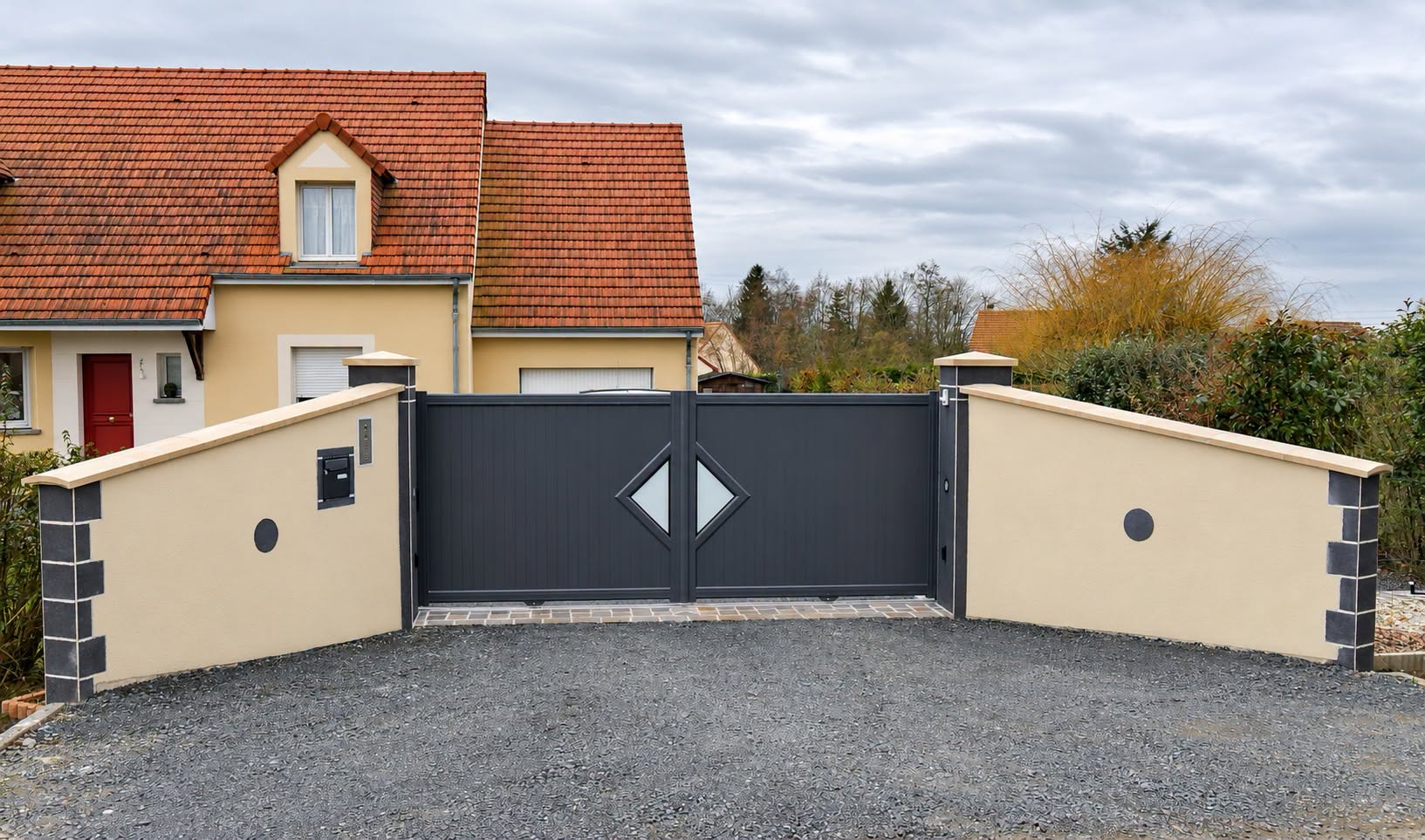 Portail battant anthracite